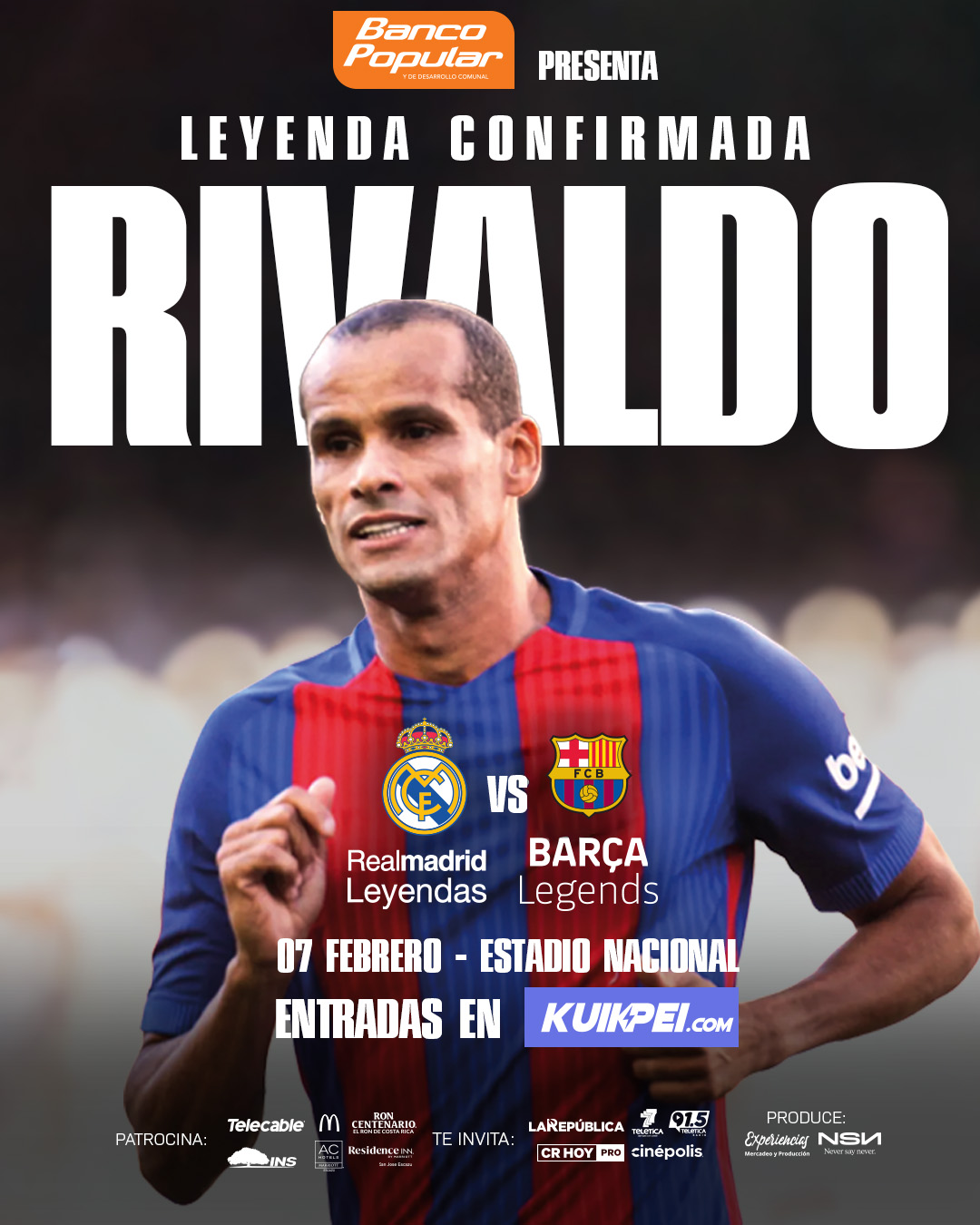 RIVALDO Y SAVIOLA LLEGAN A COSTA RICA PARA EL HISTÓRICO DUELO DE LEYENDAS